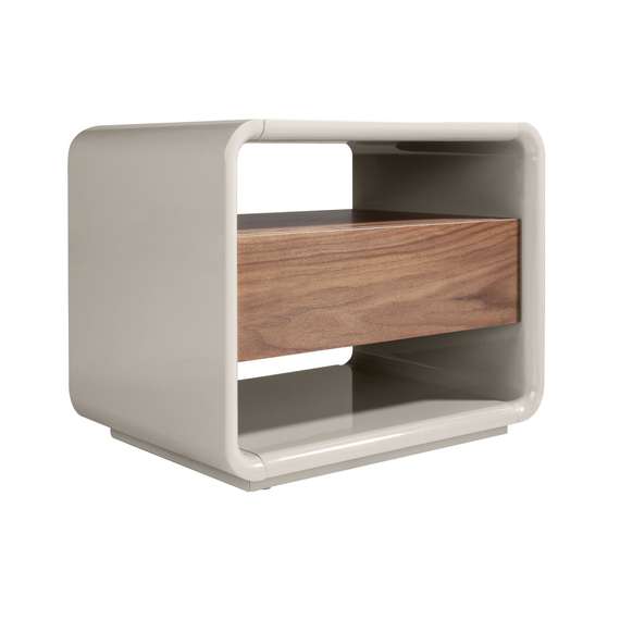 Прикроватная тумбочка Angel Cerda 7134 из ореха и лакированного МДФ