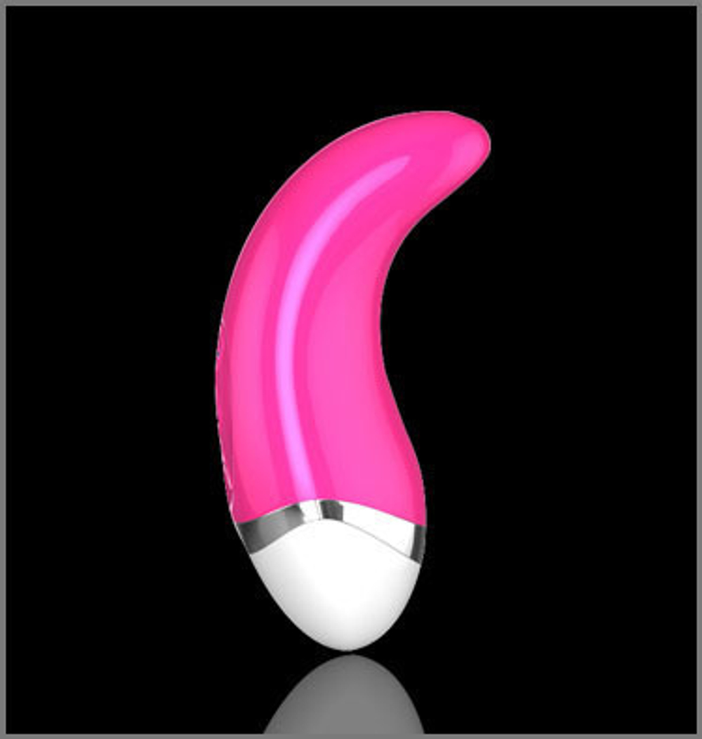 Розовый силиконовый вибромассажер с USB-зарядным устройством, 11 см