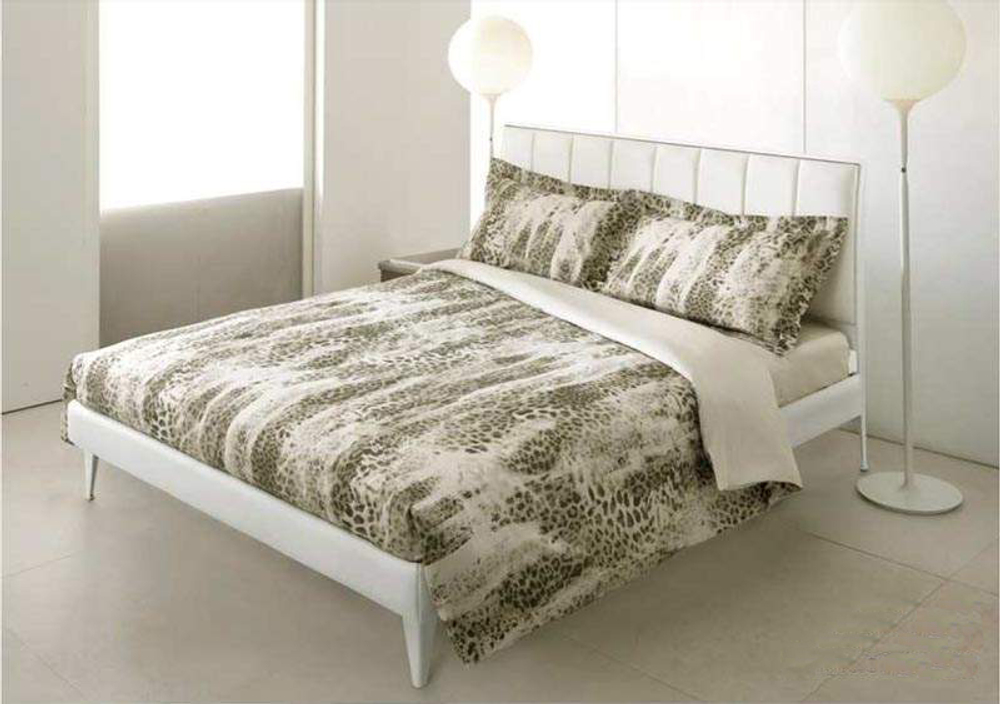 Постельное белье 2 спальное евро Roberto Cavalli Giaguaro серое