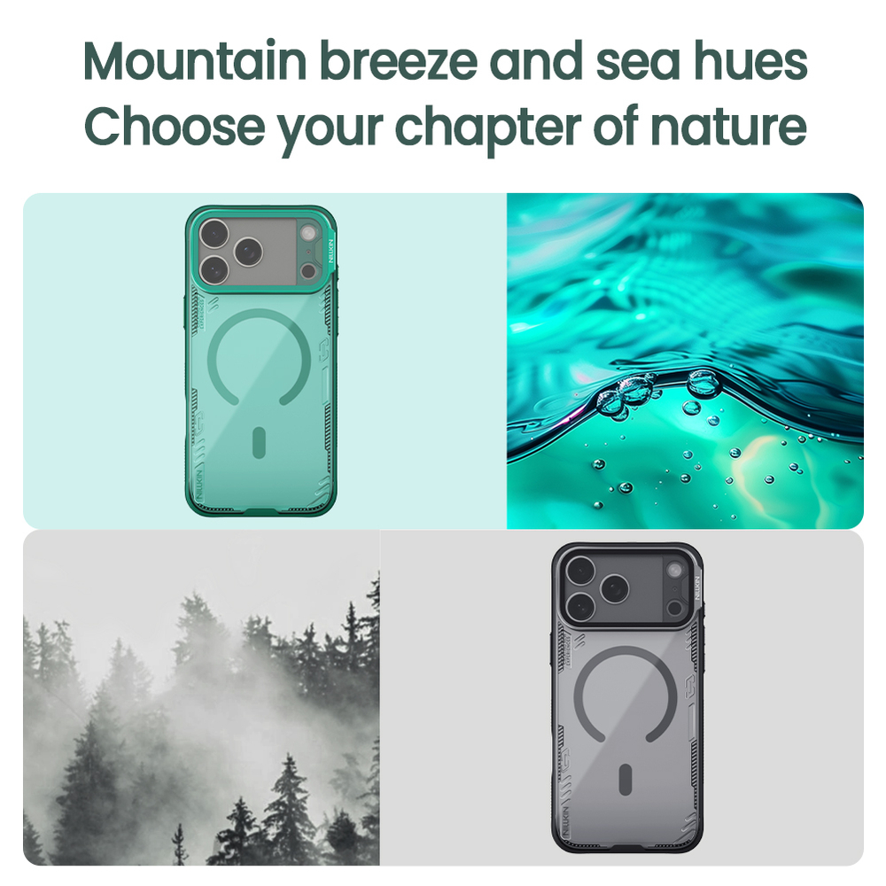 Чехол тонированный с MagSafe на iPhone 17 Pro Max, серия Iceblade Prop Magnetic (версия с прозрачной крышкой объектива) от Nillkin