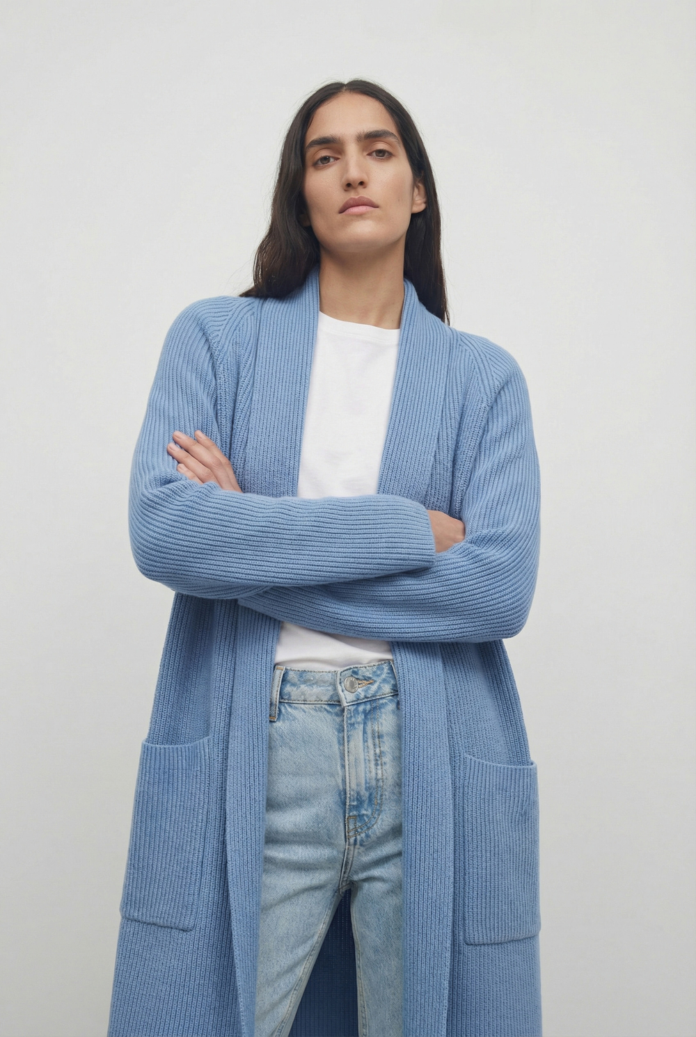 Удлиненный кардиган-пальто