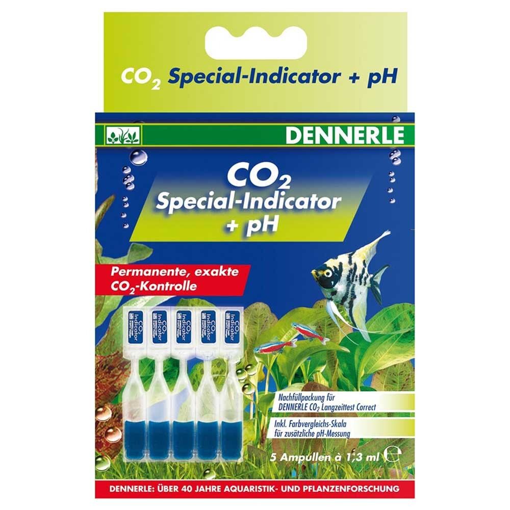 Dennerle CO2 Special Indicator + pH - комплект специальных индикаторных жидкостей рН, 5 ампул