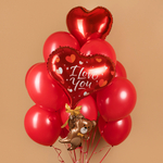Сет шаров «Мишка с сердцами. I love you»