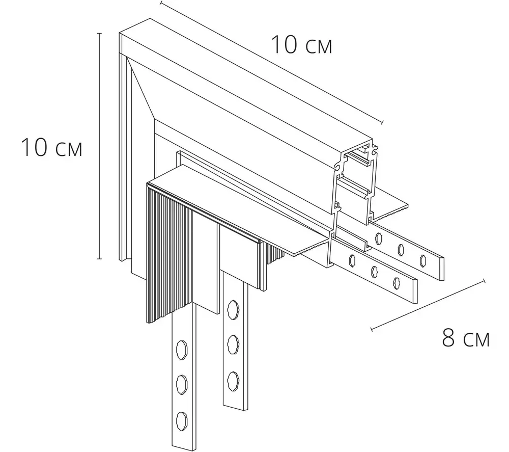 Коннектор угловой внутренний для магнитного шинопровода Arte Lamp