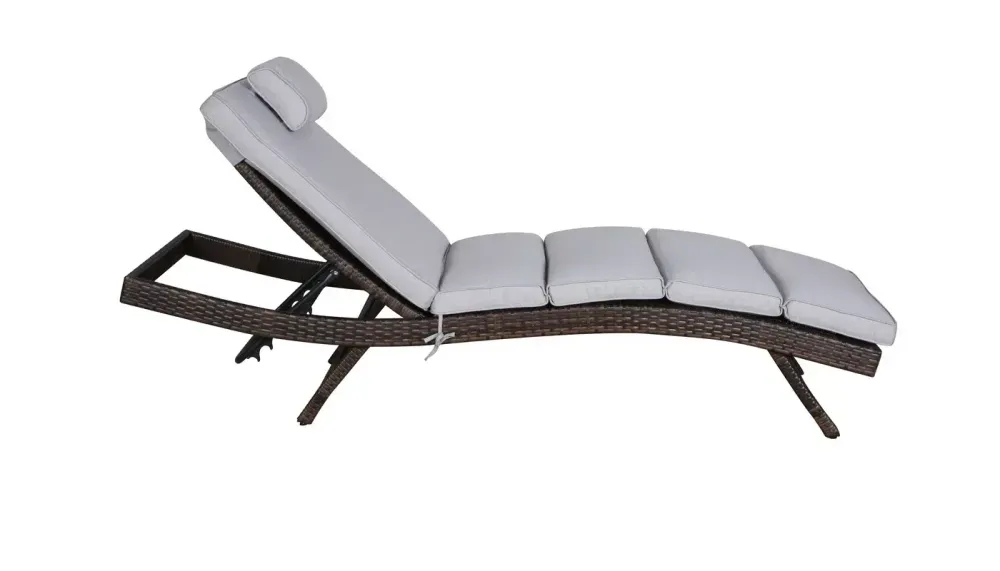 "Лиссабон" шезлонг из искусственного ротанга, цвет коричневый