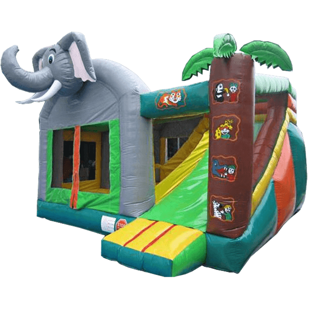 Коммерческий надувной батут "Слоник" с крышей