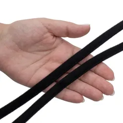 Ворсовая тесьма под каркасы черная