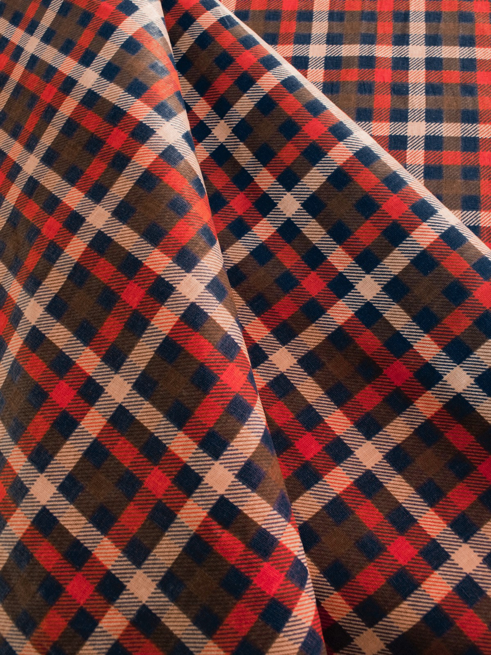 Ткань бязь плательная, рис. "Клетка", ширина 150 см, арт. 120