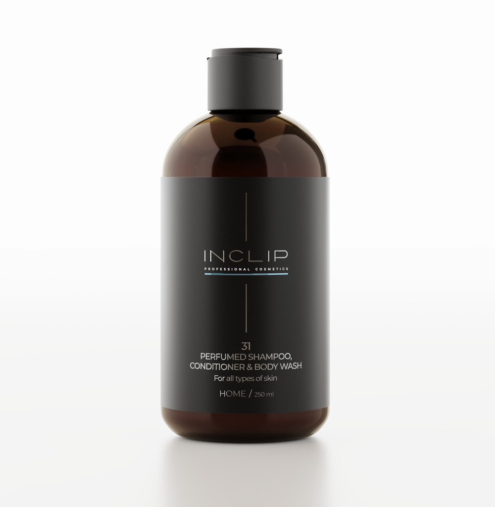 Парфюмированный шампунь-кондиционер-гель для душа 3 в 1 для всех типов кожи INCLIP №31, 250 мл