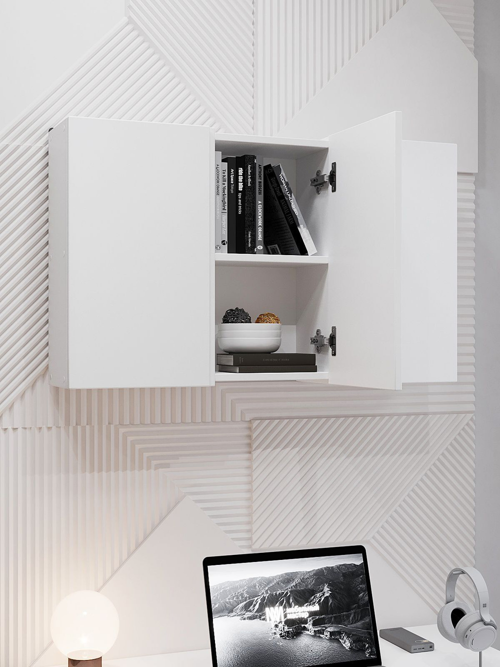 Шкаф универсальный навесной HOME Simple 54*20*30 Черный