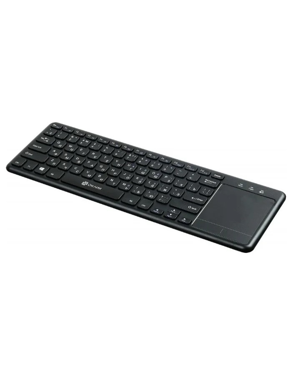 Клавиатура Oklick 830ST черный USB [1011937] (Клавиатура беспроводная slim Multimedia Touch)