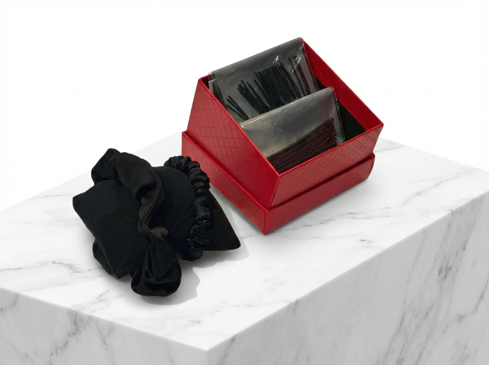 Подарочный набор Be-Uni "Прикосновение шелка" , цвет черный