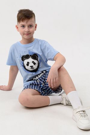Пижама с шортами для мальчика Медведь детская короткий рукав