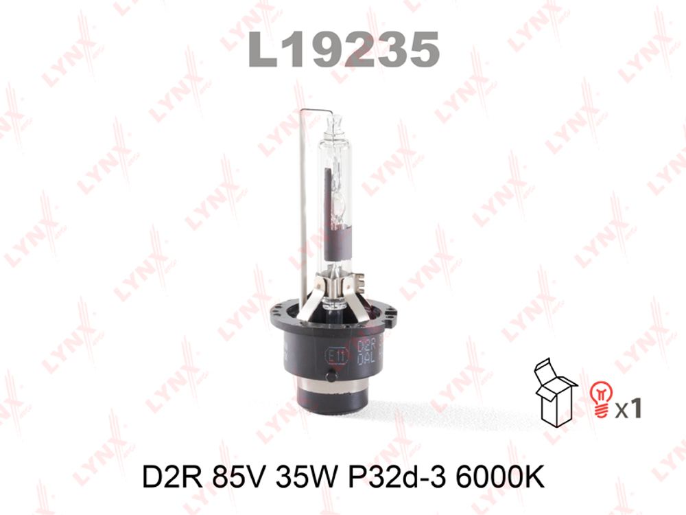 Лампа ксенон D2R 6000K 12V 35W (LYNXauto)