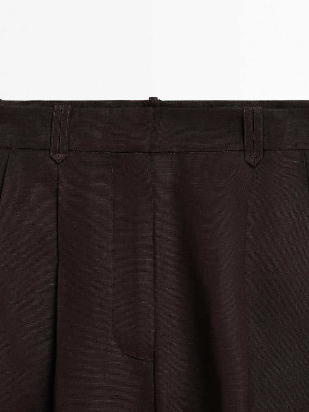 Massimo Dutti Плиссированные шорты, коричневый