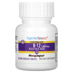 Superior Source, цианокобаламин B12, B6 и фолиевая кислота, 60 быстрорастворимых таблеток MicroLingual®