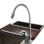 Смеситель для кухни 40к F4303-1 FRAP (гибкий излив, п/гайку, хром, латунь)