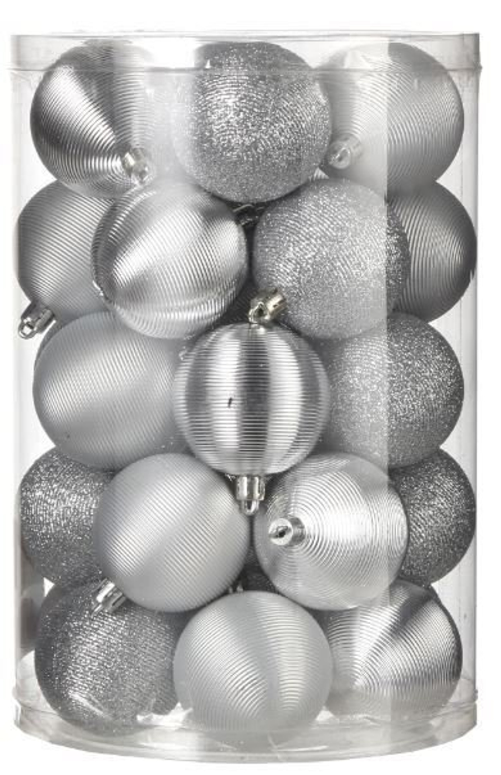 Набор шаров 16шт 8см серебро SYQA-012286