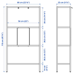 Стеллаж - IKEA BAGGEBO, 60х25х116 см, белый, ИКЕА БАГГЕБО