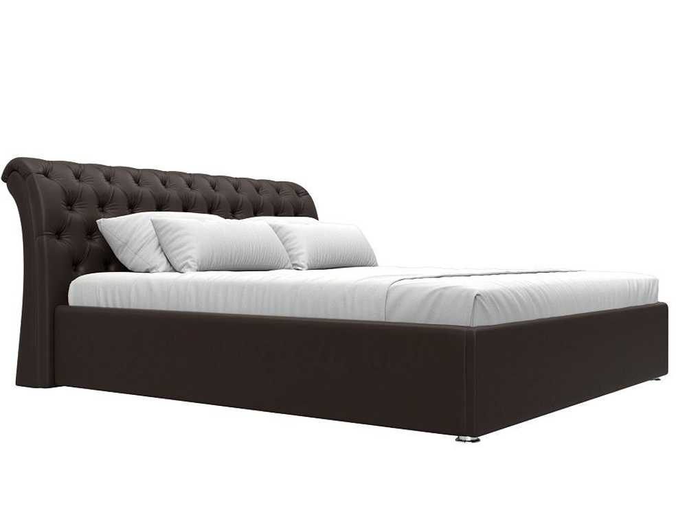 Кровать интерьерная Сицилия 180, Коричневый, Экокожа, 120874