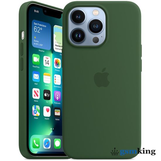 Apple Silicone Case with MagSafe iPhone 13 Pro Clover «Зелёный клевер» MM2F3ZE/A