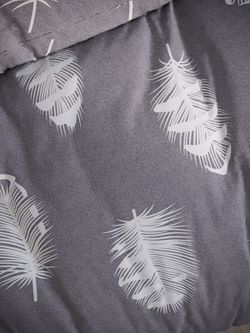 Пододеяльник Полисатин Мечта "Feather on grey" евро на молнии 200x215 см