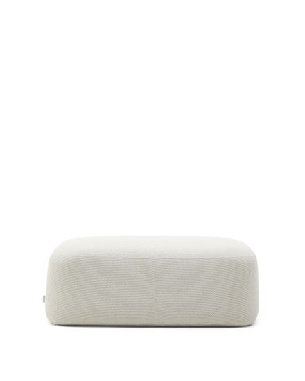 Пуф Martina из шенилла цвета экрю 123 x 85 см