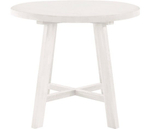Дизайнерский круглый обеденный стол Таула 140х140х74 см из массива дуба, белый