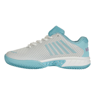 Женские теннисные кроссовки K-Swiss Hypercourt Express 2 Clay Court Shoe Women - White, Light Blue