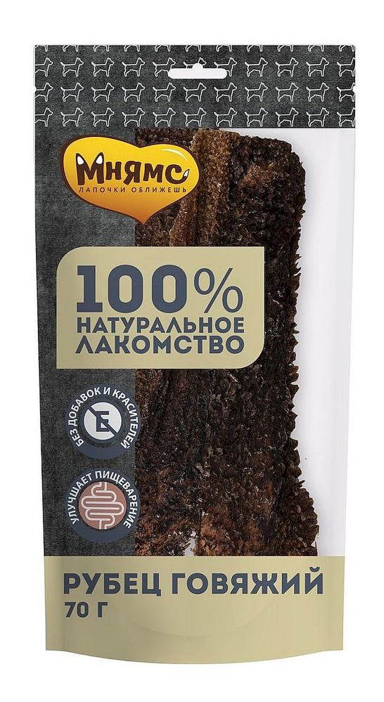 *Мнямс лакомство для собак Рубец говяжий 70г (УЦЕНКА) *Мнямс лакомство для собак Рубец говяжий 70г (УЦЕНКА)