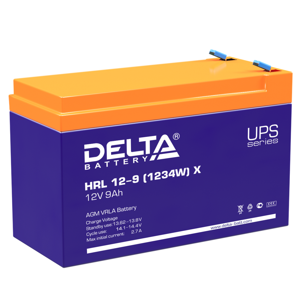 Аккумуляторные батареи DELTA HRL 12-9 (1234W) X