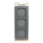 Рамка 3-местная, стекло, STEKKER, GFR00-7003-03, серия Катрин, серебро 39533