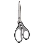 Ножницы BRAUBERG "SUPER", 210 мм, серо-черные, 2-х сторонняя заточка, эргономичные ручки, 237296