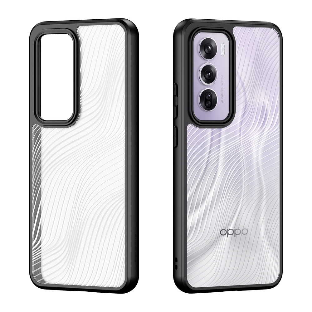 Тонкий чехол с мягкими черными рамками от Dux Ducis для OPPO Reno12 Pro, серия Aimo Series Case