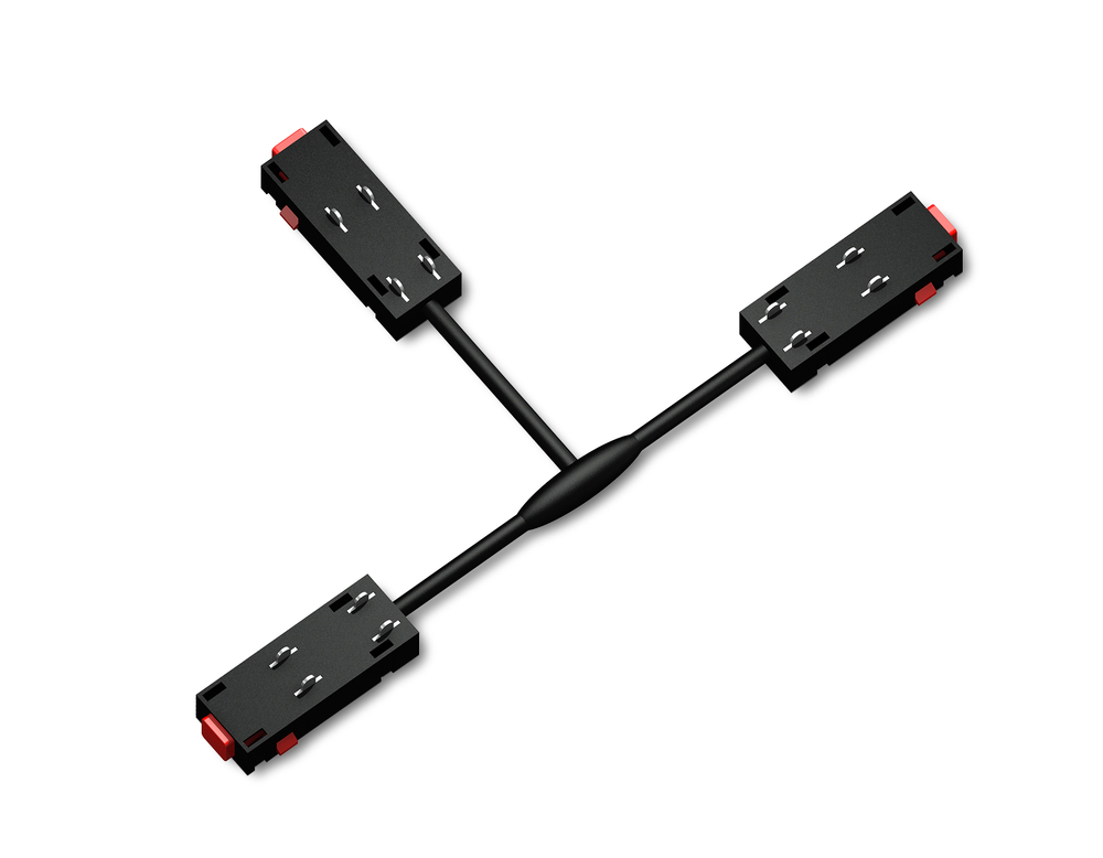 GL1114 BK черный коннектор питания T-образный для шинопровода Magnetic 220V 250*150*18