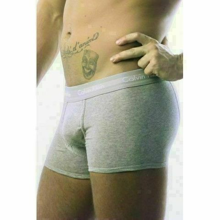 Мужские трусы боксеры серые с серой резинкой Calvin Klein 365 Grey Trunks