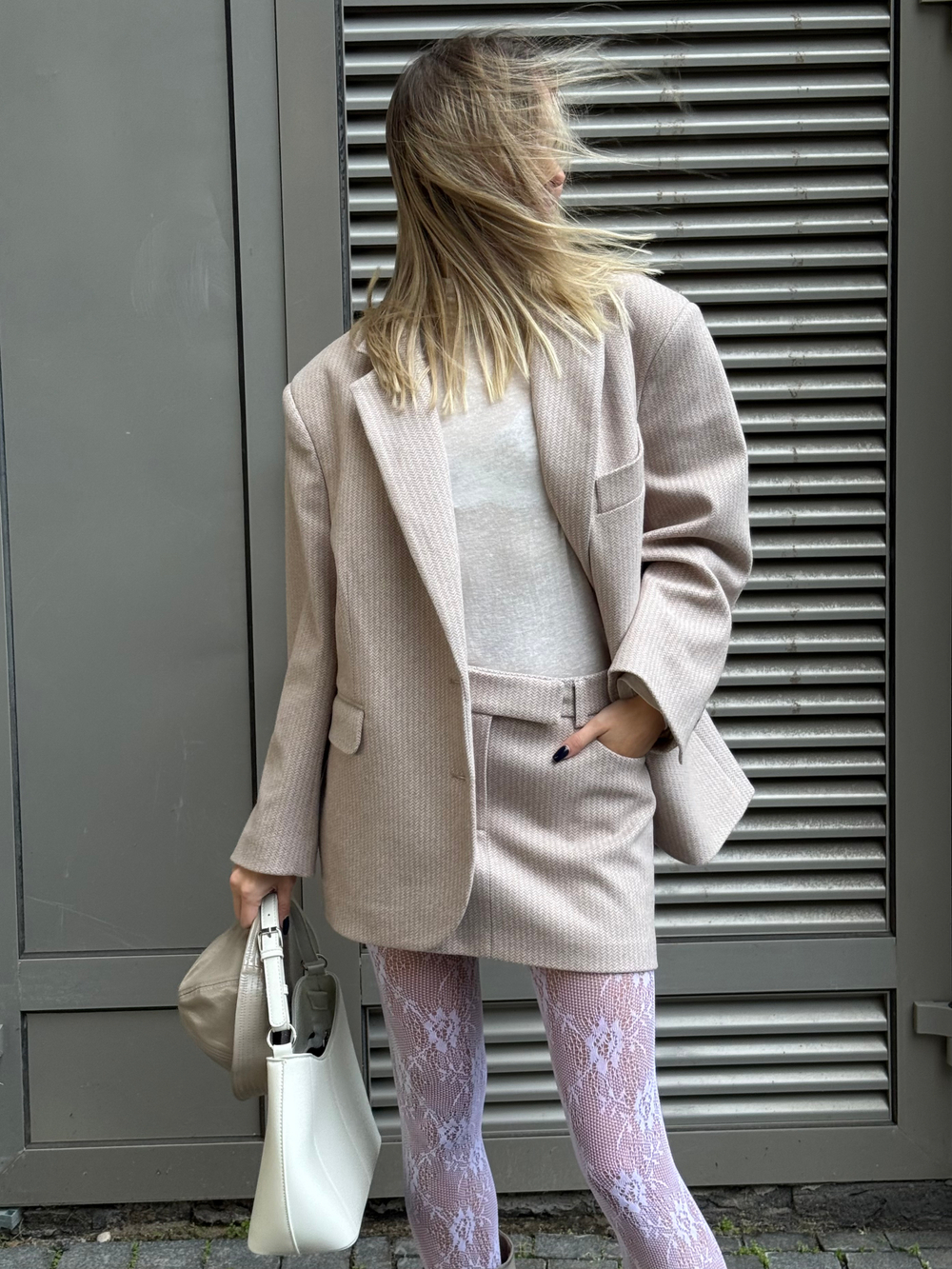 Пиджак с мужского плеча Hill, Бежевый