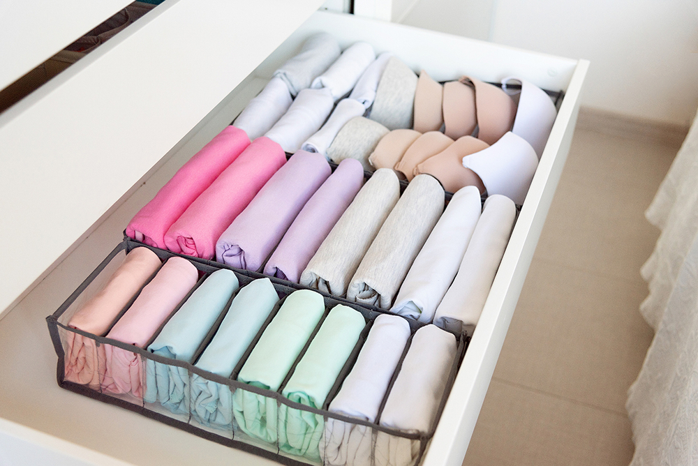 Органайзер прозрачный 40х15х10 см, 8 ячеек, Серый