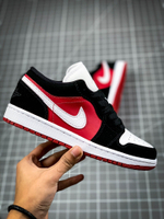 AIR JORDAN 1 LOW BLACK/WHITE/GYM RED