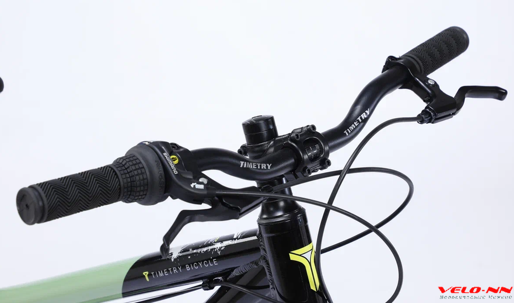 Велосипед 24" TIMETRY FatBike TT111 черно-зеленый