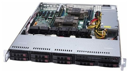 Сервер Supermicro SuperServer 1029P-MT без процессора/без ОЗУ/без накопителей/количество отсеков 2.5" hot swap: 8/1 x 600 Вт/LAN 1 Гбит/c