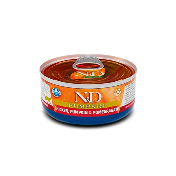 Farmina N&D PUMPKIN 70 г ТЫКВА КУРИЦА ГРАНАТ консервы для кошек Фармина 12.25
