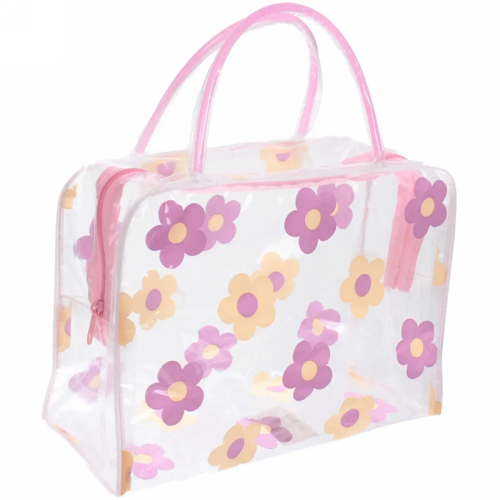 Косметичка «Adventure - Peas», цветы, цвет розовый, 24*17см