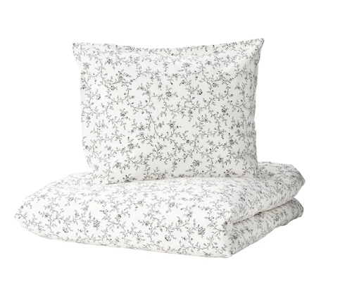 KOPPARRANKA КОППАРРАНКА Комплект постельного белья, белый/темно-серый,200х200/50х60 см