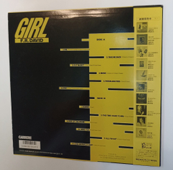 Винтажная виниловая пластинка LP F.R. David Girl (Japan 1986)