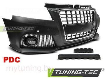 Бампер передний S8 STYLE CHROME BLACK для Audi A3 8P