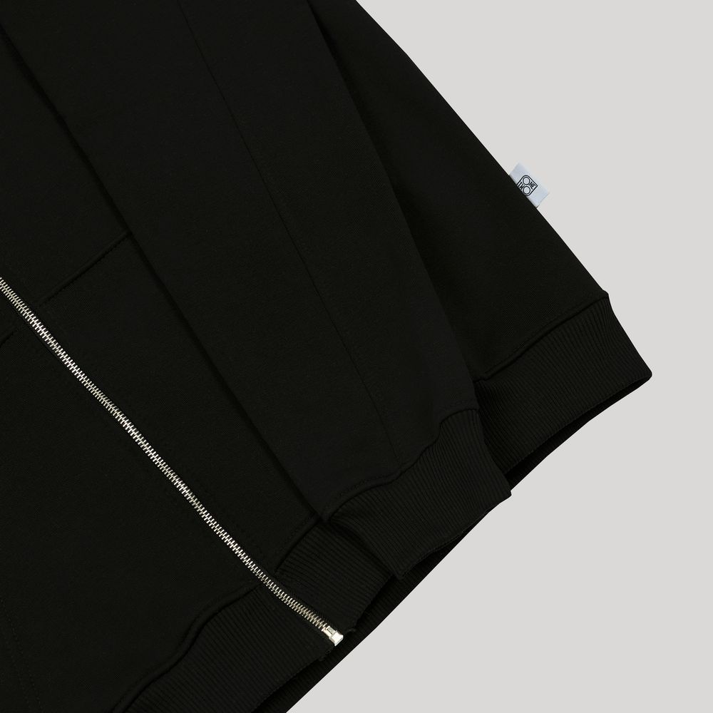 Худи One Two Zip-Up Logo утепленный черный