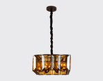 Подвесная люстра с хрусталем TR5150 CF/TI кофе/янтарь E14/6 max 40W 500*500*1000