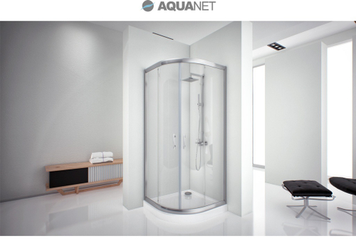 Душевой уголок Aquanet Alfa 90x90-12, профиль хром, стекло прозрачное
