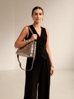 Сумка багет через плечо натуральная кожа тоут